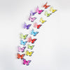 3d Effect Crystal Butterflies Wall Sticker