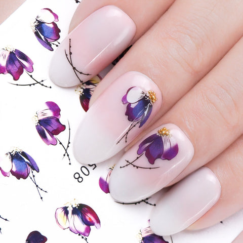 Nail Sticker Butterfly Flower